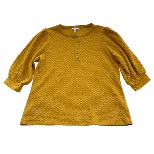 Time & Tru Yellow Top